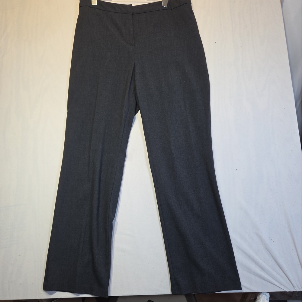 Croft & Barrow Women's Dress Pants 14 Regular Charcoal Gray Stretch Straight Leg